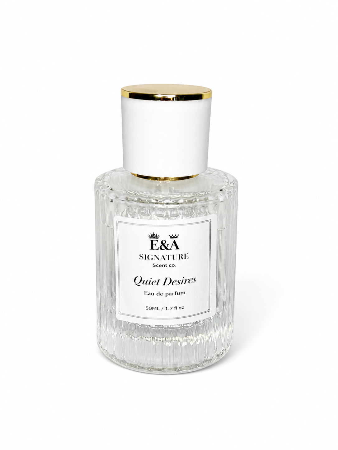 Quiet Desires perfume bottle by E&A Signature Scent Co fruity floral eau de parfum for women